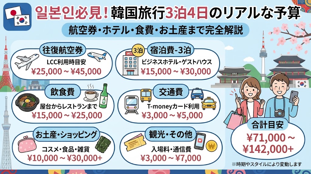 韓国旅行費用