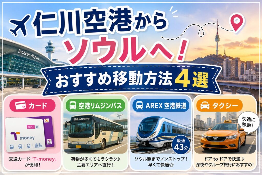 仁川空港からソウルへの行き方