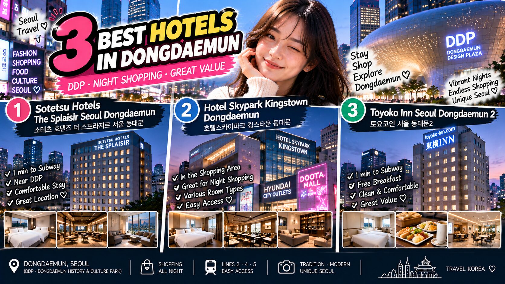 3 Best Hotels in Dongdaemun: Shopping, DDP & Great Value
