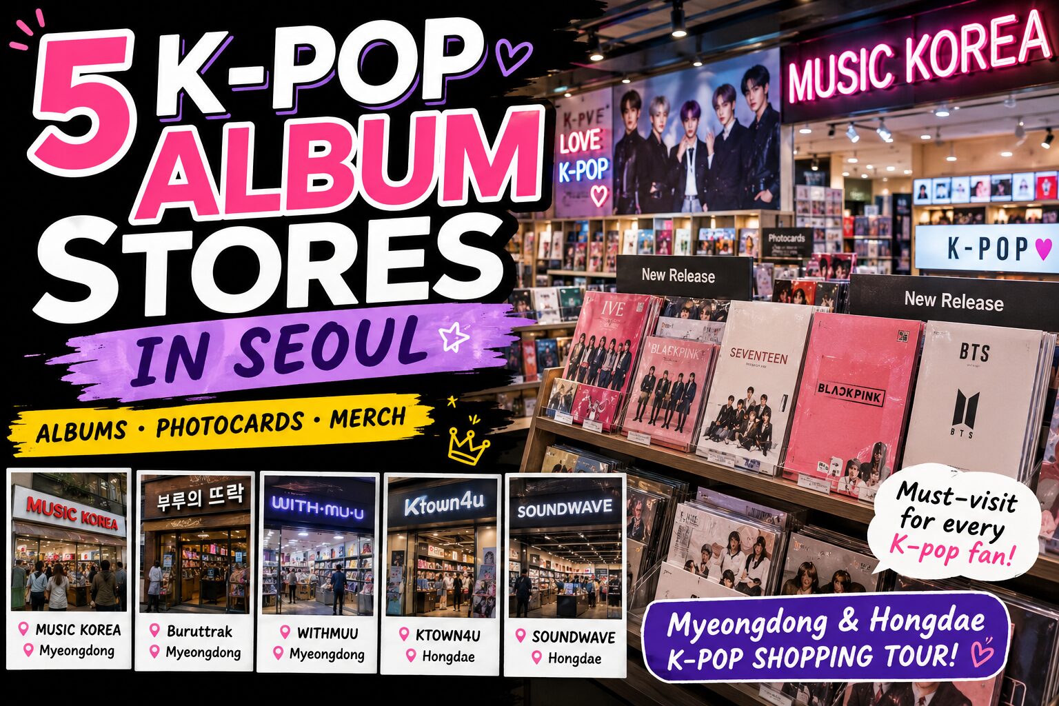 K-pop album stores in Seoul