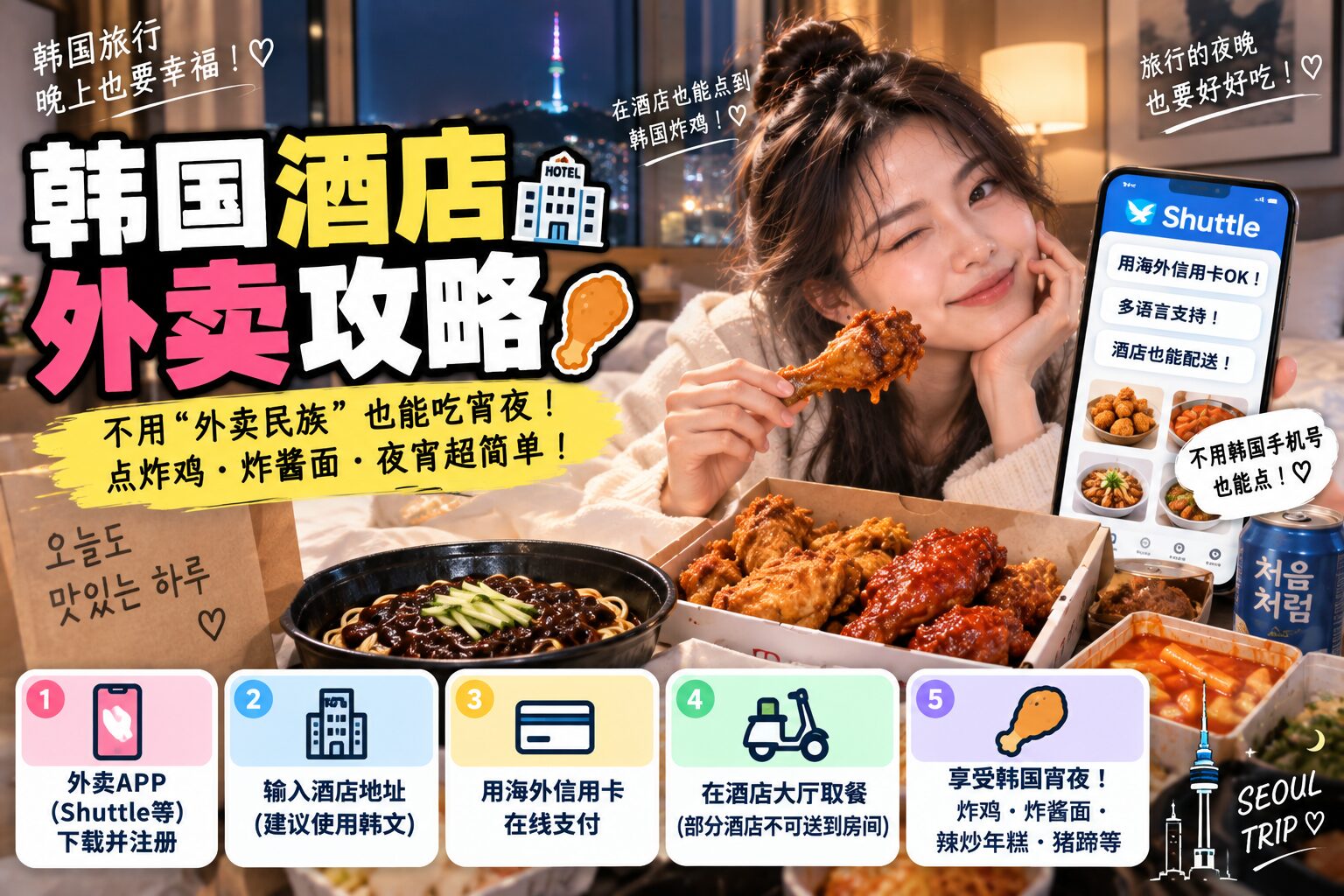 韩国酒店外卖攻略