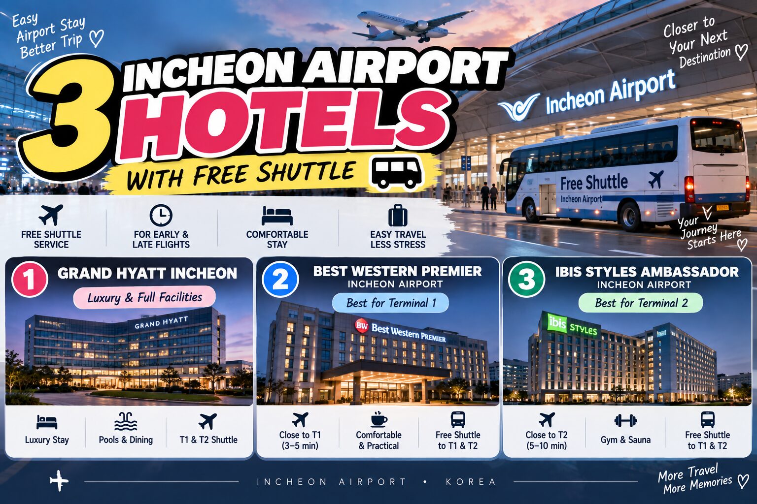Incheon Airport hotels with free shuttle