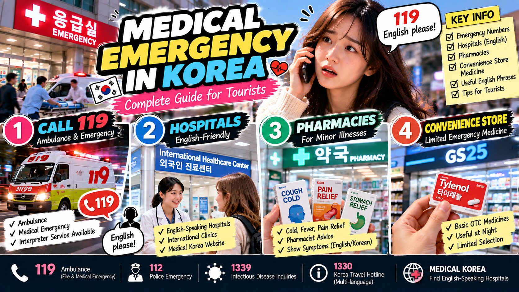 Medical Emergency in Korea: Hospital, Pharmacy & 119 Guide