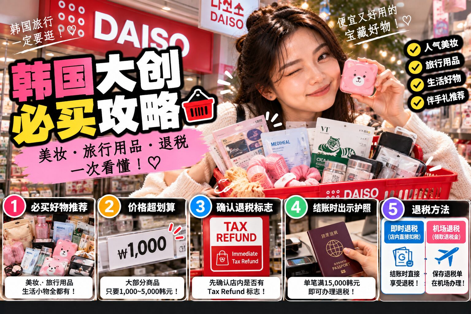 韩国大创购物攻略