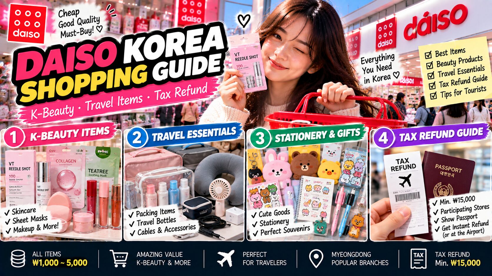 Daiso Korea Shopping Guide: Best Items & Tax Refund Tips