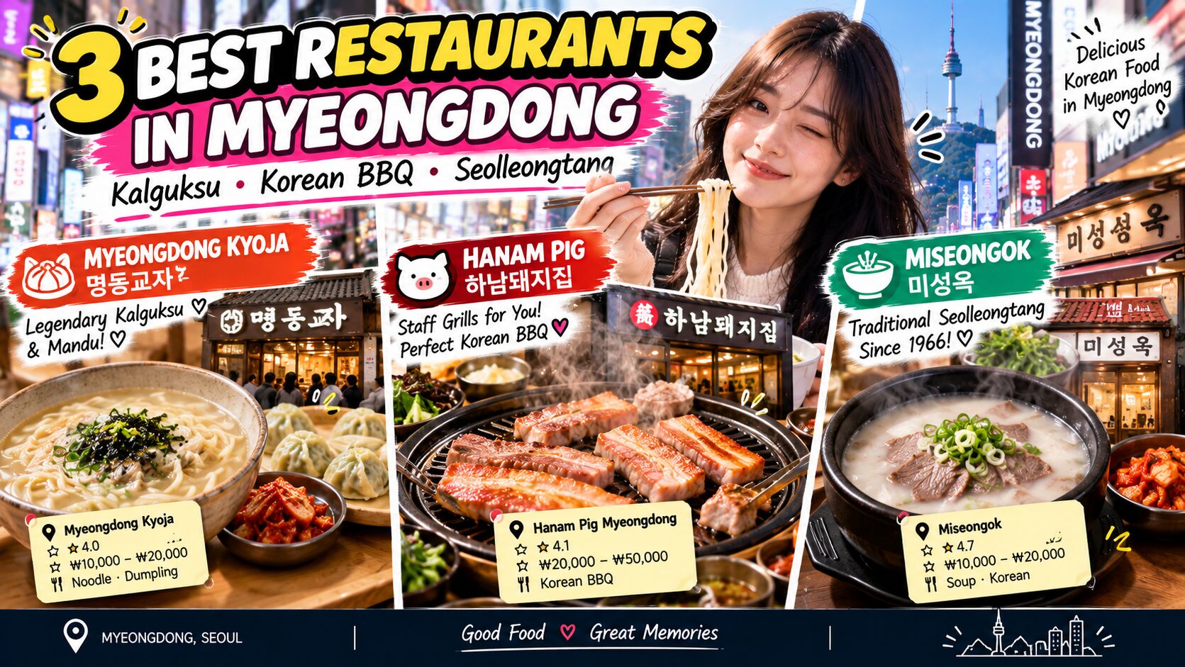 best restaurants in Myeongdong