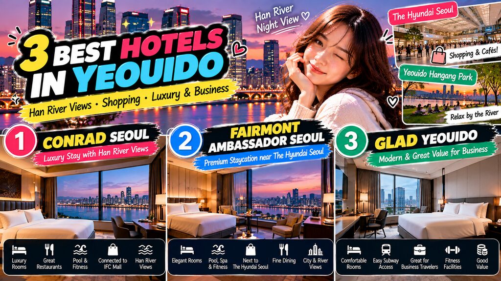 3 Best Hotels in Yeouido: Han River Views & Shopping